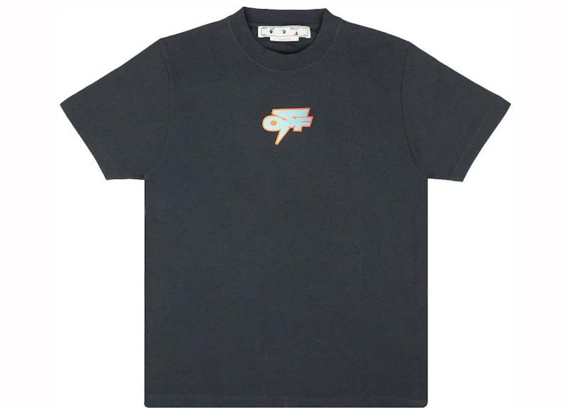 T-shirt Off-White Degrade Thund Slim S/S Tee Blå | OMAA027F22JER0074641, 0