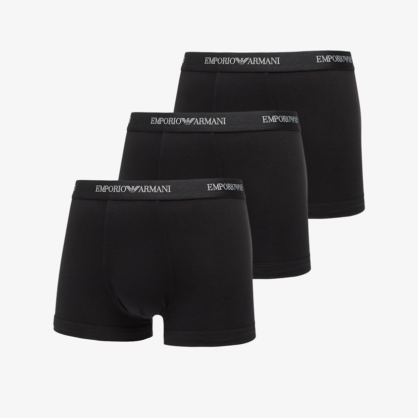 Boxare Emporio Armani EA7 Bottom Trunk 3-Pack Black/ Black/ Black Svart | EM000259AF14132MC061