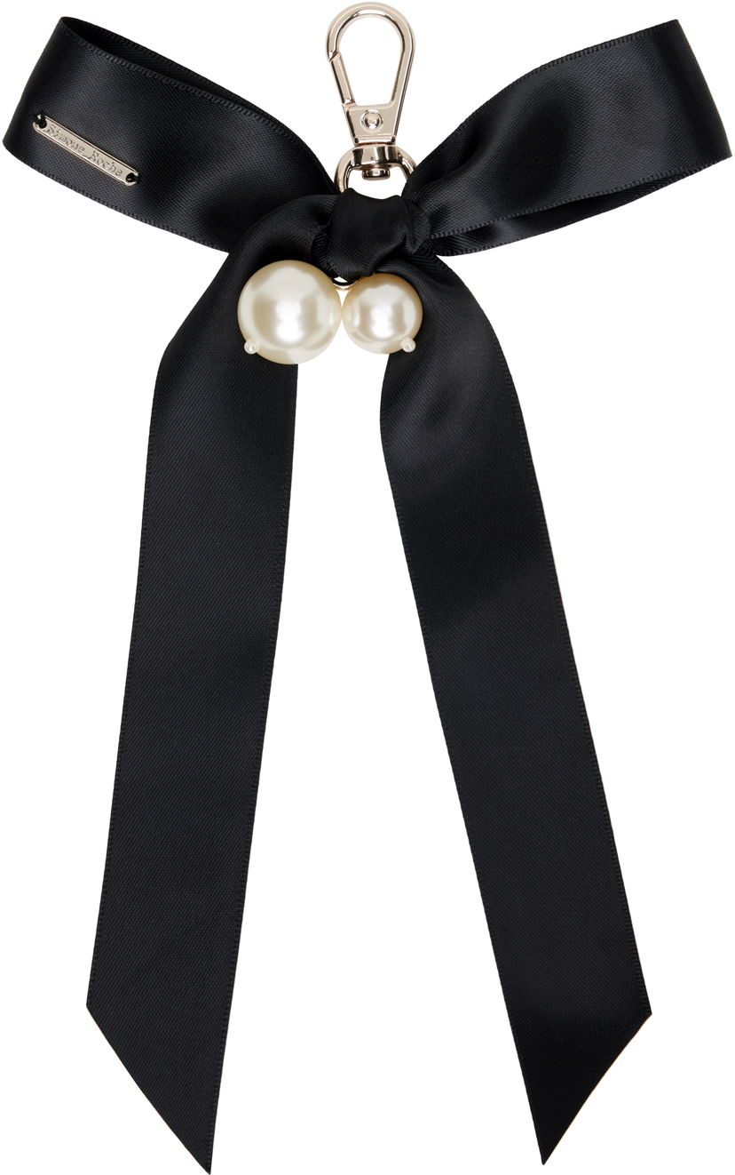 Nyckelringar Simone Rocha Simone Rocha Bow & Pearl Bag Charm Keychain Svart | KEYCHAIN3 0904