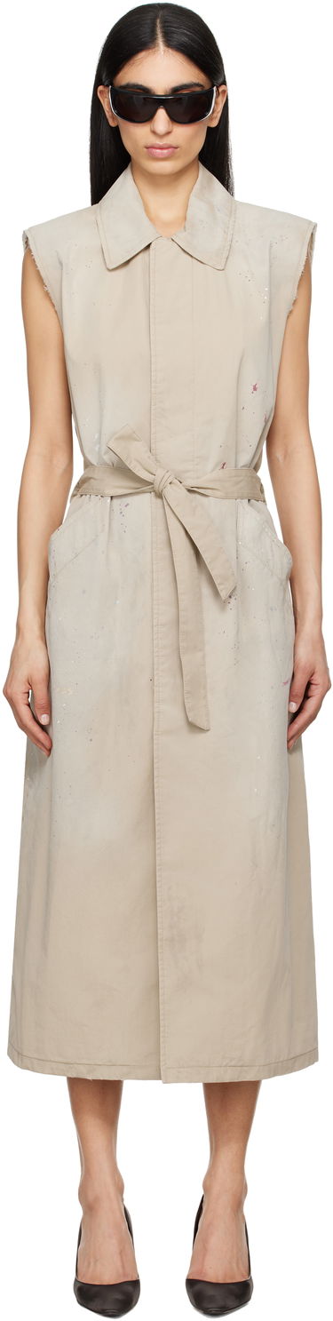 Klä Maison Margiela MM6 Maison Margiela Sleeveless Trench Coat Beige | S62FB0082 S78537, 0