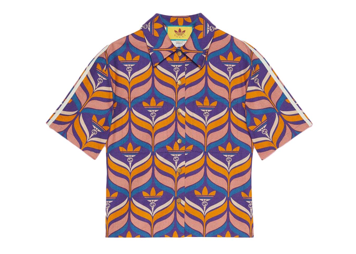Skjorta Gucci adidas x Interlocking G And Trefoil Shirt Orange Multicolor Flerfärgad | 703002 ZAJS5 7694, 0