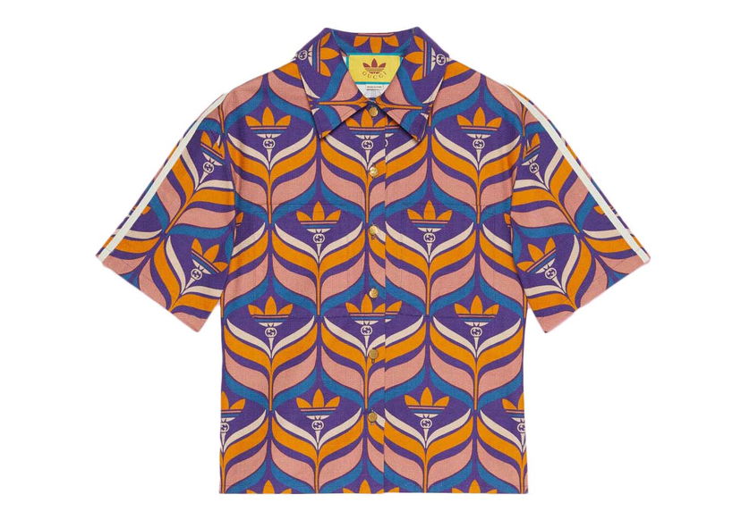 Skjorta Gucci adidas x Interlocking G And Trefoil Shirt Orange Multicolor Flerfärgad | 703002 ZAJS5 7694