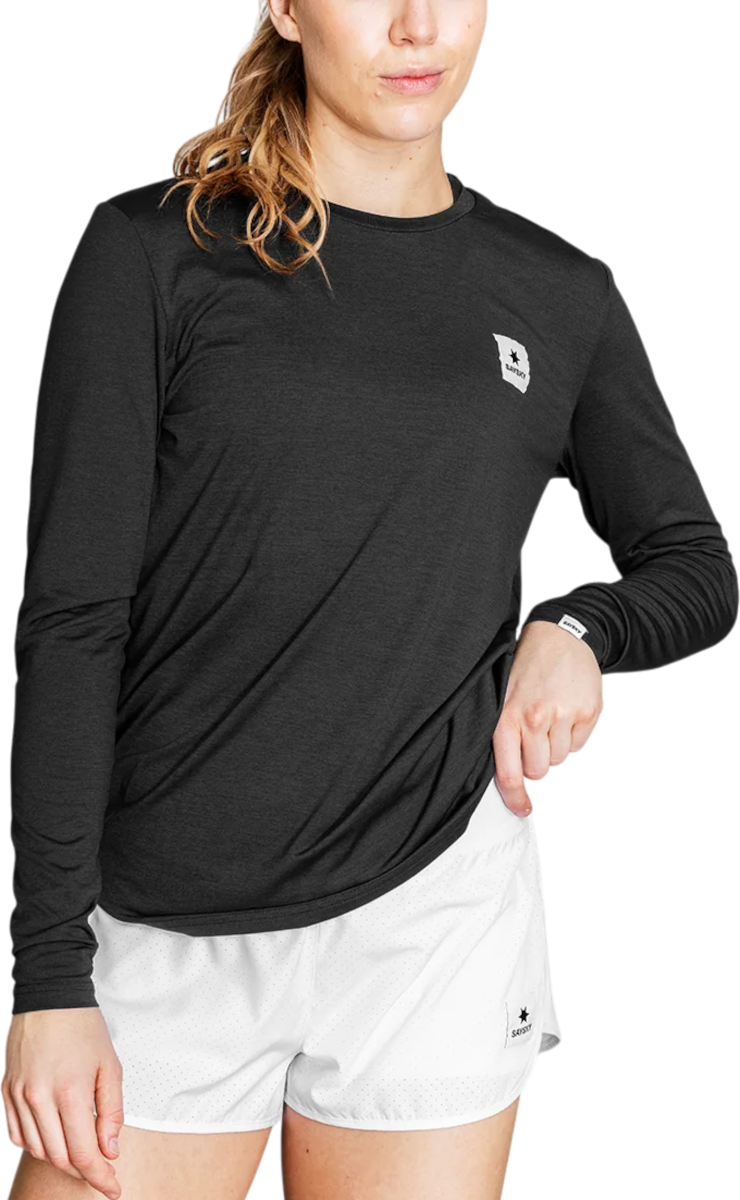T-shirt Saysky Saysky Statement Pace Long Sleeve T-Shirt Svart | nmrls22c-9001