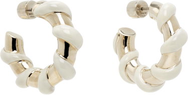 Örhängen LANVIN Lanvin Melodie Candy Twisted Hoop Earrings Vit | AW-CJFBO5-ENCY-P25, 1