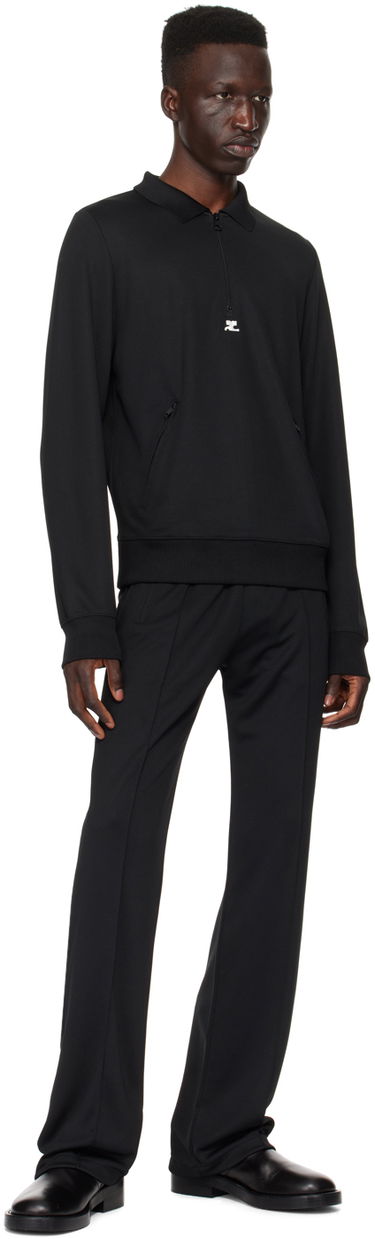 Polotröja Courrèges Courrèges Zip Sweatshirt Svart | 124JVE063JS0091, 3