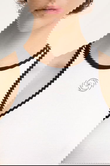 Linne Sporty & Rich Sporty & Rich Srhwc Ribbed Tank Top Vit | TO080622305WH01, 3