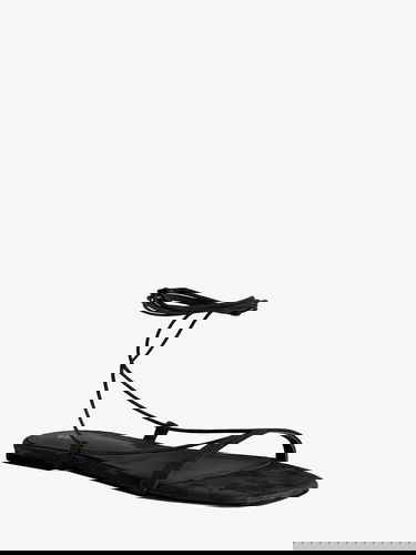 Sneakers och skor TOTEME Tie Up Flat Sandals Svart | 242WAS2053LE0012001, 1