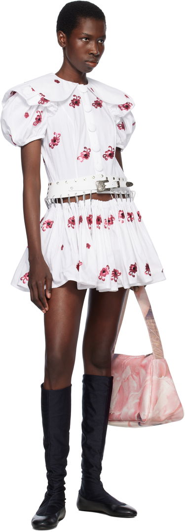 Kjol Chopova Lowena Chopova Lowena Beau Carabiner Minidress Vit | 1281, 3