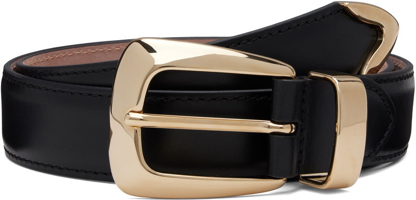 Bälten Khaite KHAITE Benny Leather Belt Svart | 10013-763