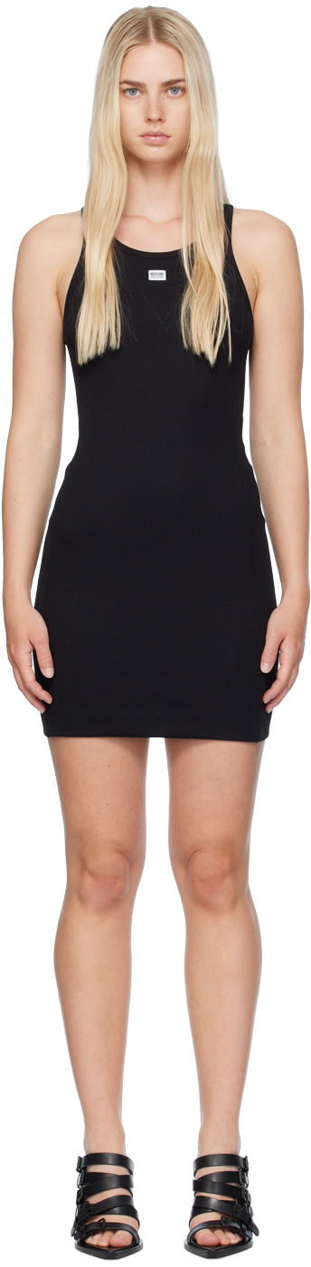 Klä Moschino Moschino Jeans Patch Mini Dress Svart | 242K10446