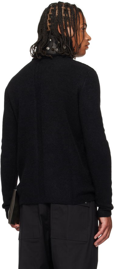 Sweater Rick Owens Rick Owens Concordians Long Sleeve Grid Knit Sweater Svart | RU02E1670 KGRIDP, 2