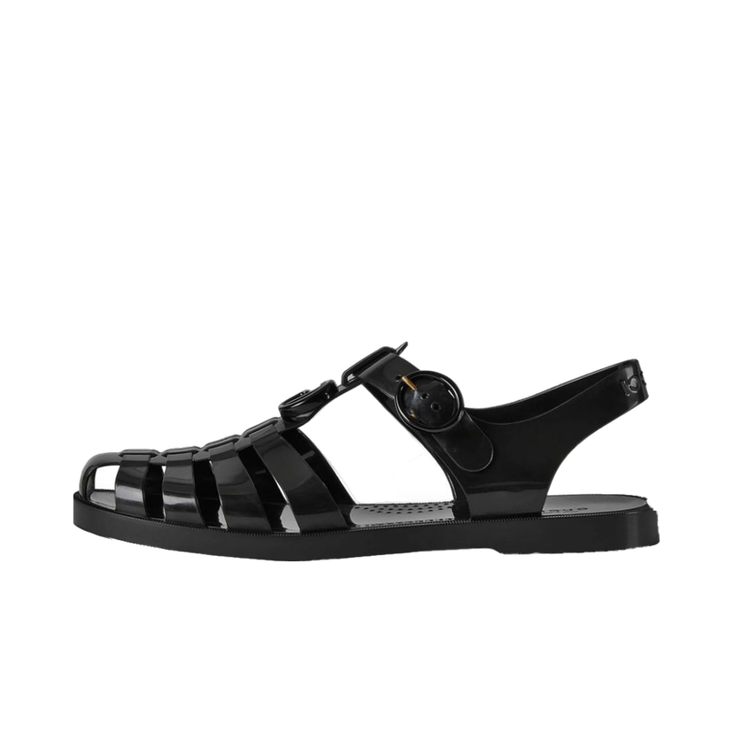 Sneakers och skor Gucci GG Fisherman Sandal Black (Women's) Svart | 676971JFM001000