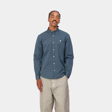 Skjorta Carhartt WIP L/S Madison Shirt "Ore / Wax" Mörkblå | I023339_1RE_XX, 0