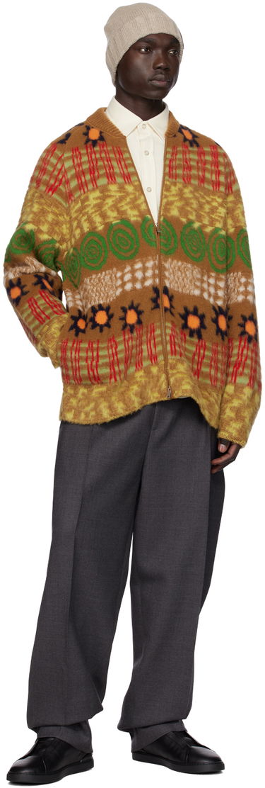 Sweater ZEGNA Zegnia x The Elder Statesman Zip Cardigan Brun | TCS70A6-OWR, 3