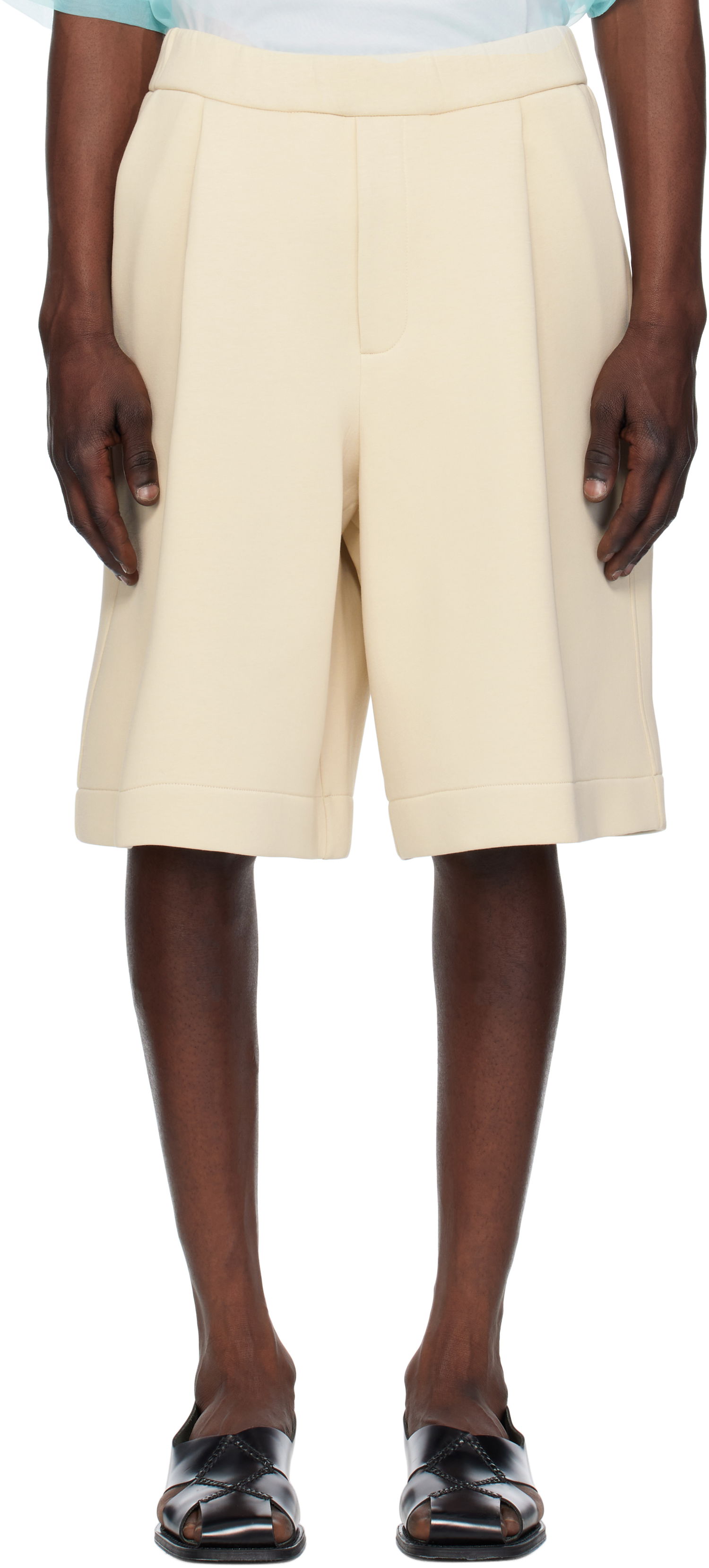 Shorts Dries Van Noten Dries Van Noten Neoprene Shorts Beige | 251-021139-1622, 0