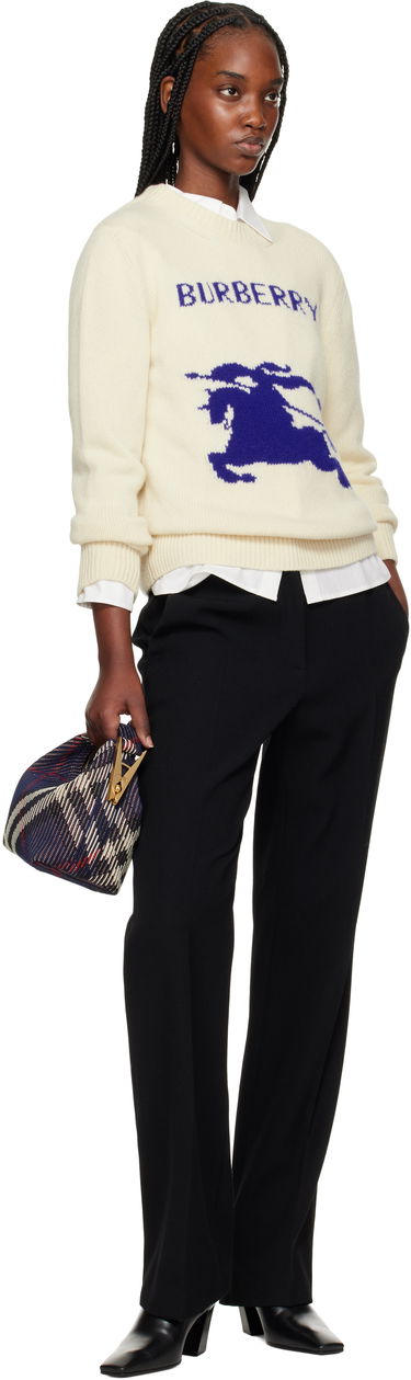 Sweater Burberry Burberry Wool Cashmere Equestrian Knight Design Sweater Vit | 8103045, 3