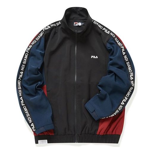 Jacka FILA FUSION Inline Casual Woven Stand Collar Jacket Svart | T11M011504F-BK