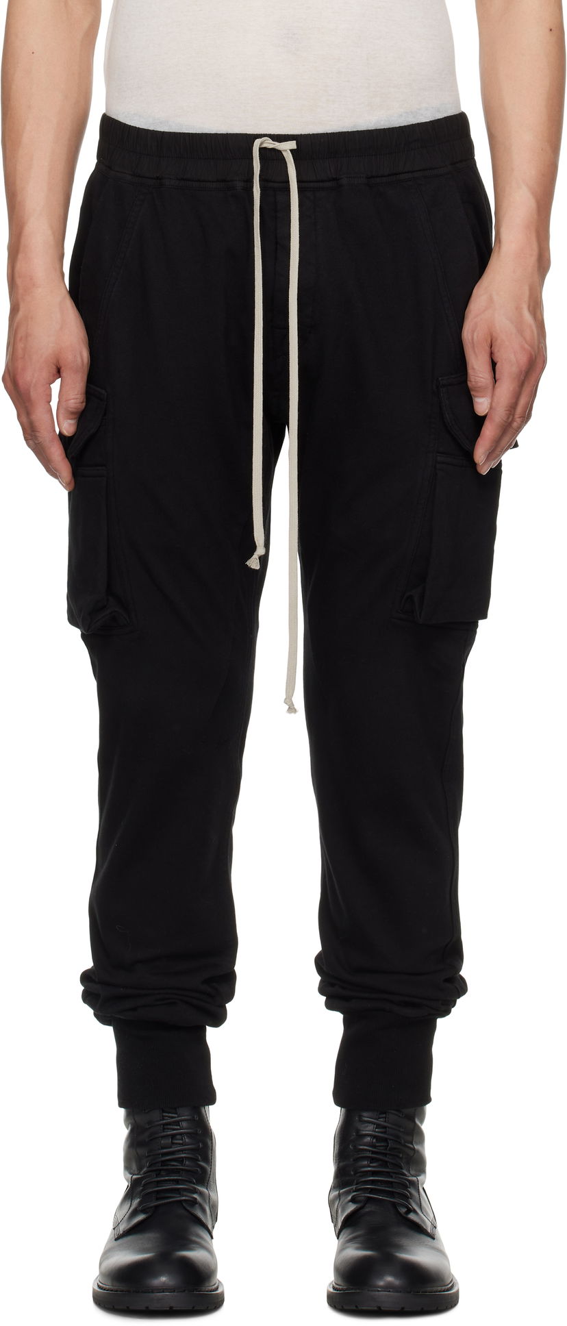 Träningsbyxor Rick Owens Rick Owens DRKSHDW Hollywood Mastodon Cut Cargo Pants Svart | DU01E3386 RIG
