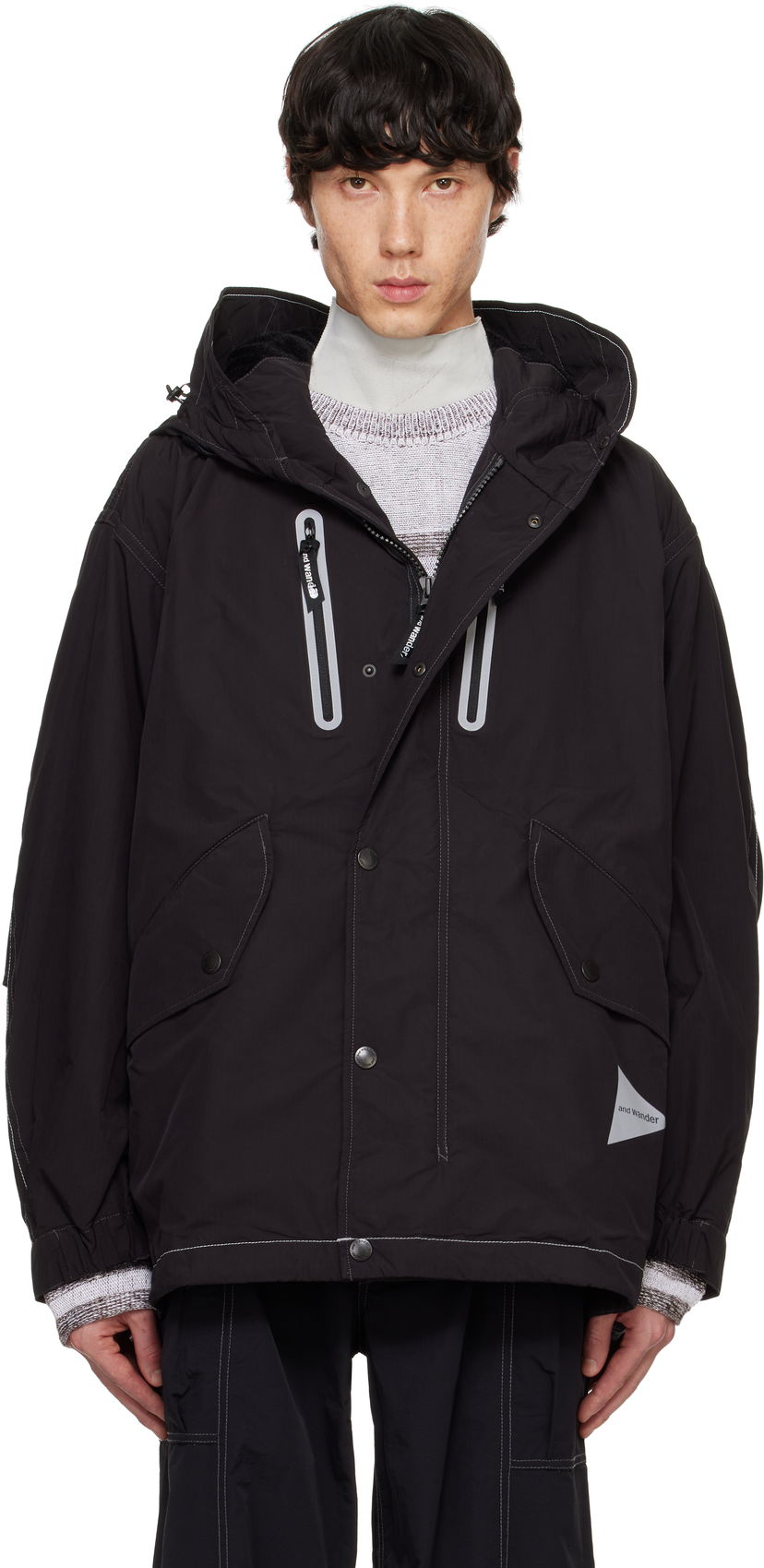 Parkas and wander Fishtail Octa Jacket Svart | 5744281137