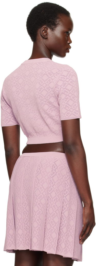 Sweater Givenchy Cropped Jacquard Sweater Rosa | BW90TT4ZPN533, 2