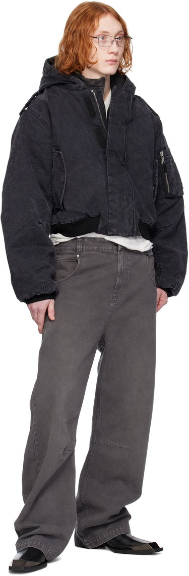 Bomberjacka Entire Studios Entire Studios W2 Denim Hooded Bomber Jacket Svart | ES2307IR, 3