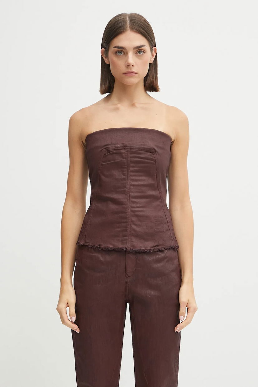 Linne Rick Owens Rick Owens DRKSHDW Bustier Top Brun | DS02E7129.SDSW