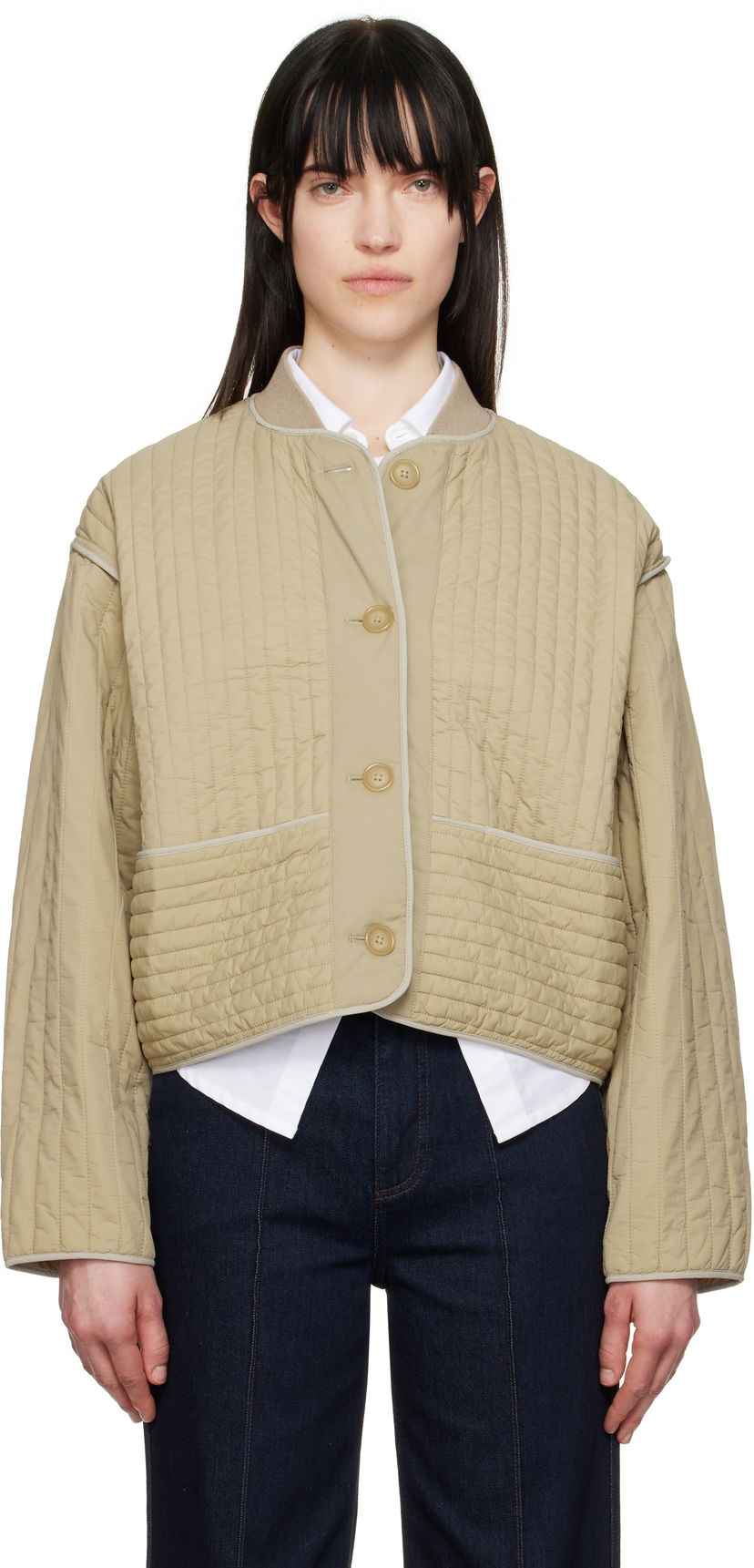 Bomberjacka rag & bone Rag & Bone Marley Quilted Jacket Beige | WAW25S20146114