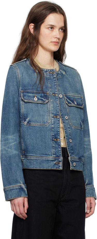 Jacka KENZO Kenzo Paris Collarless Denim Jacket Blå | FF52DV2506S7, 1