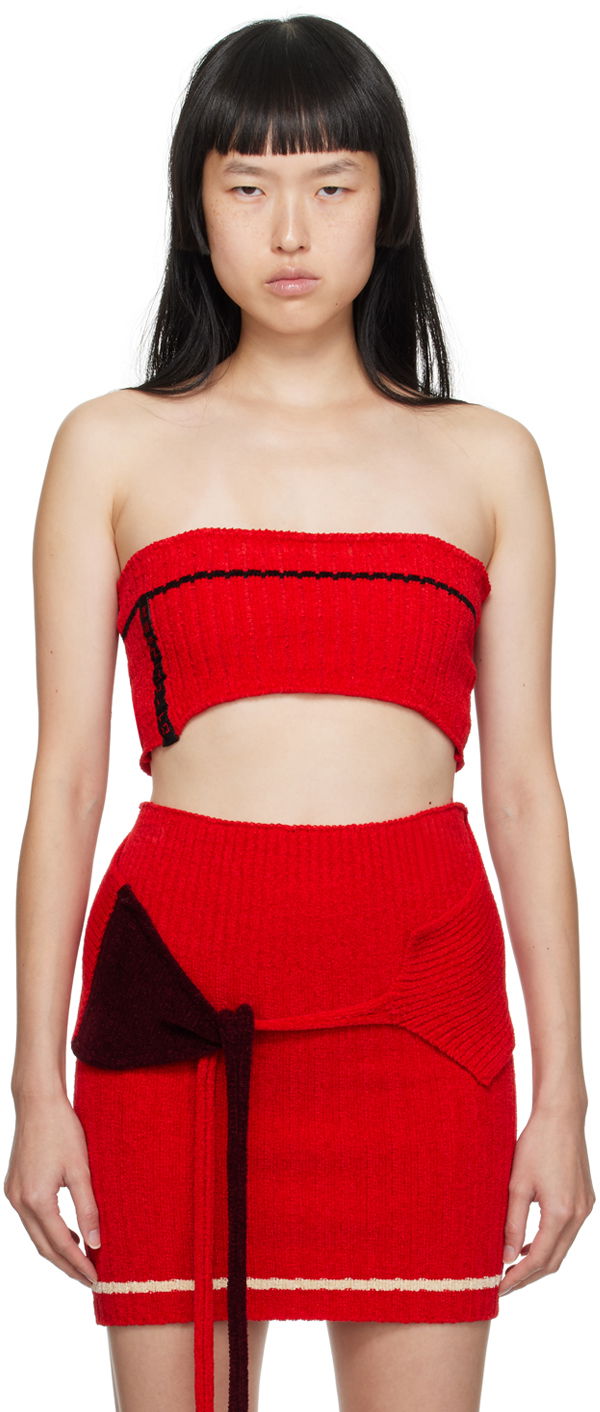 Kjol Ottolinger Ottolinger Patch Tube Top Röd | 708101