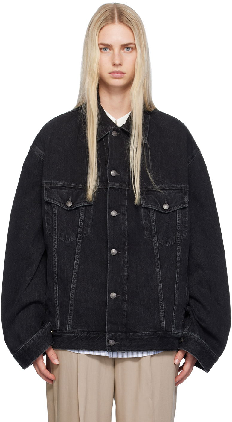 Jacka Acne Studios Black Oversized Denim Jacket Svart | C90179-