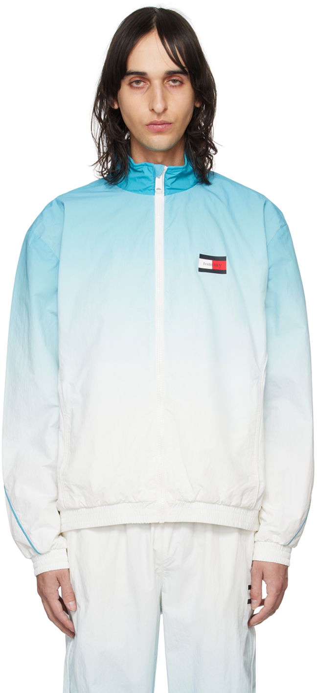 Jacka Tommy Hilfiger Tommy Jeans Blue & White Gradient Vit | DM18074 CV3