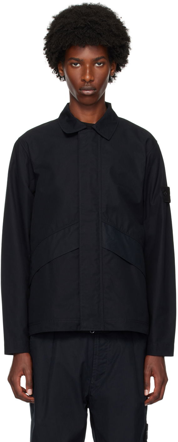 Jacka Stone Island Black Cotton Jacket Svart | 8115107F1
