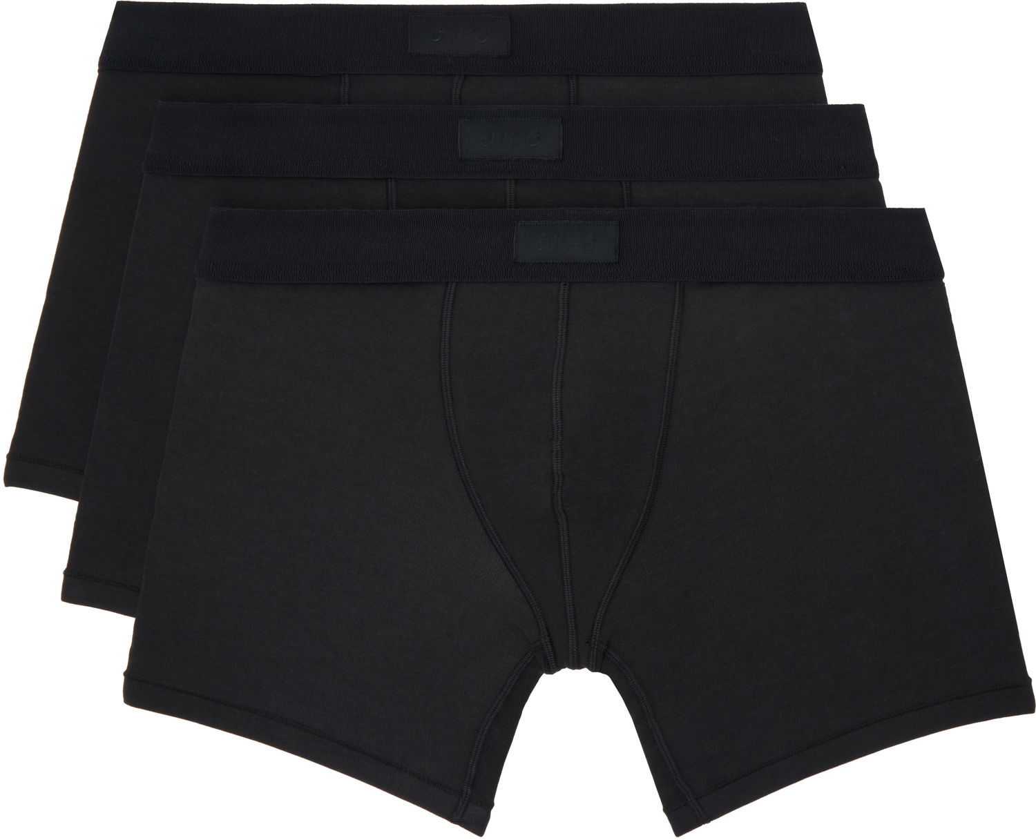 Boxare SKIMS Three-Pack Cotton Boxer Briefs Svart | BO-BBR-5635M, 0