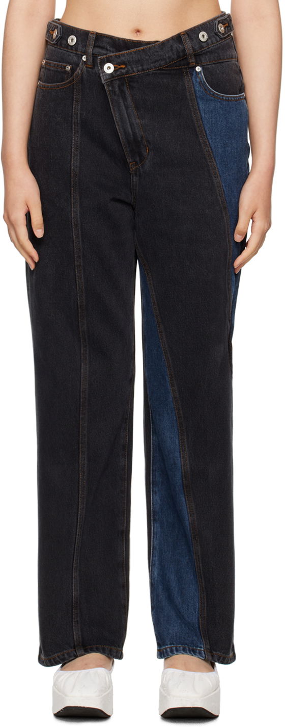 Jeans Feng Chen Wang Feng Chen Wang Paneled Jeans Blå | FUF16TR19