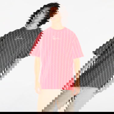 T-shirt Karl Kani Small Signature Ziczac Pinstripe Tee Röd | 6037820, 0