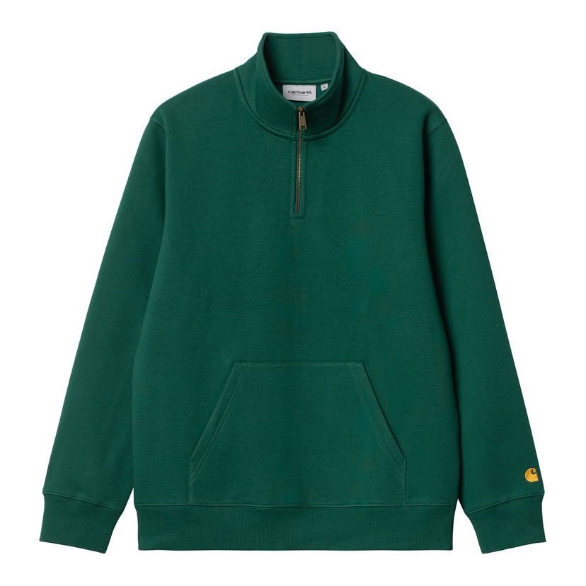 Sweatshirt Carhartt WIP Chase Neck Zip Hoodie Grön | I033665_1YW_XX