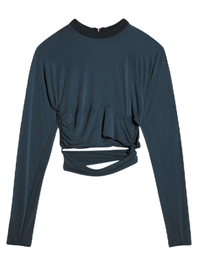 T-shirt Jacquemus Le Espelho Knotted Cut-Out Svart | 231JS120-2307-380