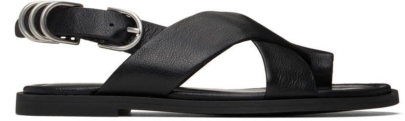 Kläder rag & bone rag & bone Gia Leather Crossover Sandals Svart | WFF25SF1004LE04