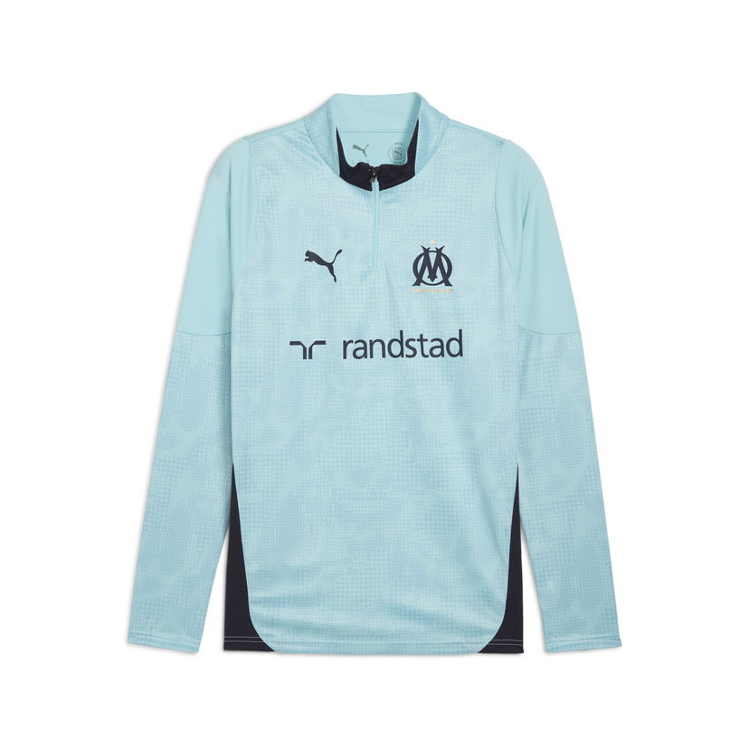 Sweatshirt Puma Olympique de Marseille Men's Training Quarter-Zip Top Turkos | 781534_21