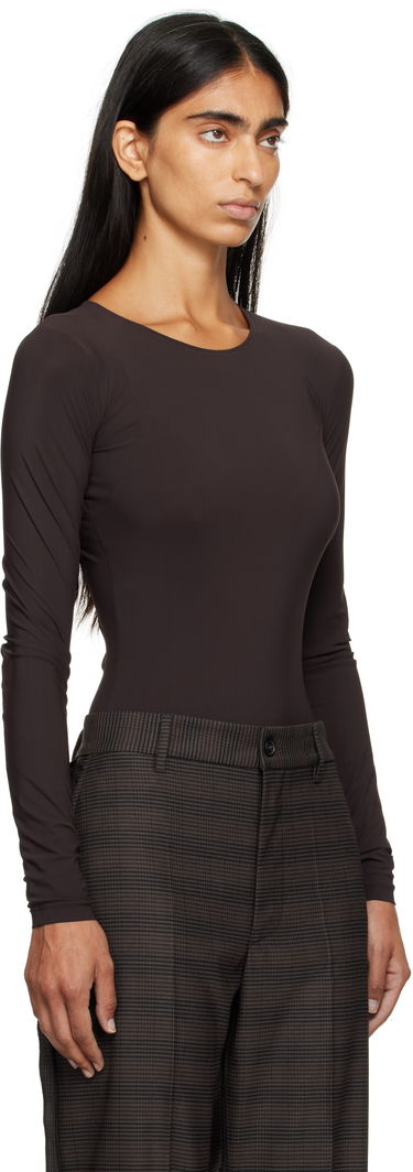 Kropp Maison Margiela MM6 Maison Margiela Jersey Bodysuit Brun | S62NA0085 S20518, 1