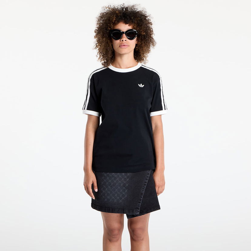 T-shirt adidas Originals Originals Ruffle 3-Stripes Tee Svart | KC8819