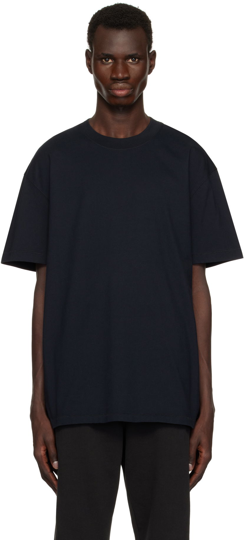 T-shirt SKIMS SKIMS Heavyweight Cotton Relaxed T-Shirt Mörkblå | SS-STT-6414M-OBSIDIAN