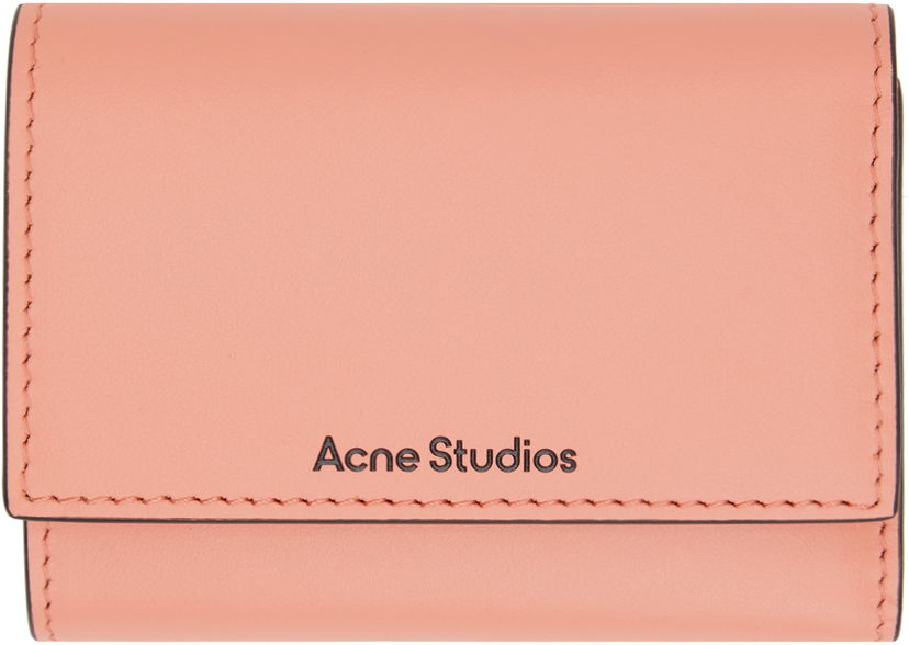 Plånbok Acne Studios Trifold Leather Wallet Rosa | CG0232-