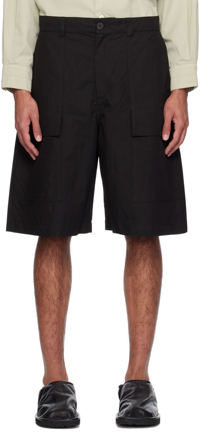 Shorts Studio Nicholson Studio Nicholson Cargo Pocket Shorts Svart | TILLER SNM - 1142