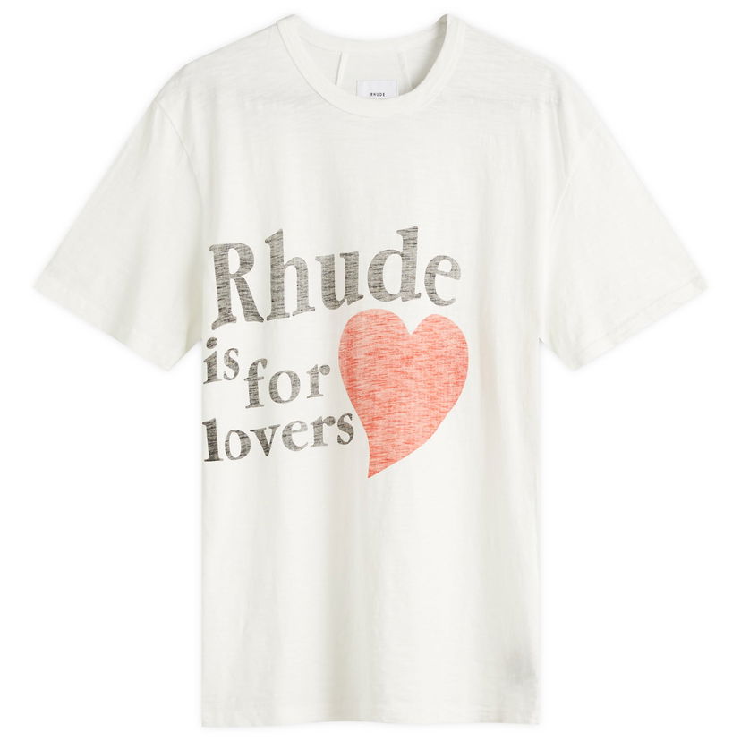 T-shirt Rhude Lovers Short Sleeve T-Shirt, Size Large Vit | RHSS25TT240120053