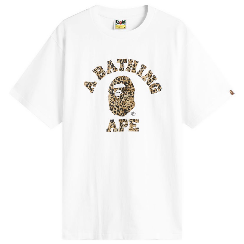 T-shirt BAPE Wild Leopard College T-Shirt Vit | 001TEL801039M-WBE