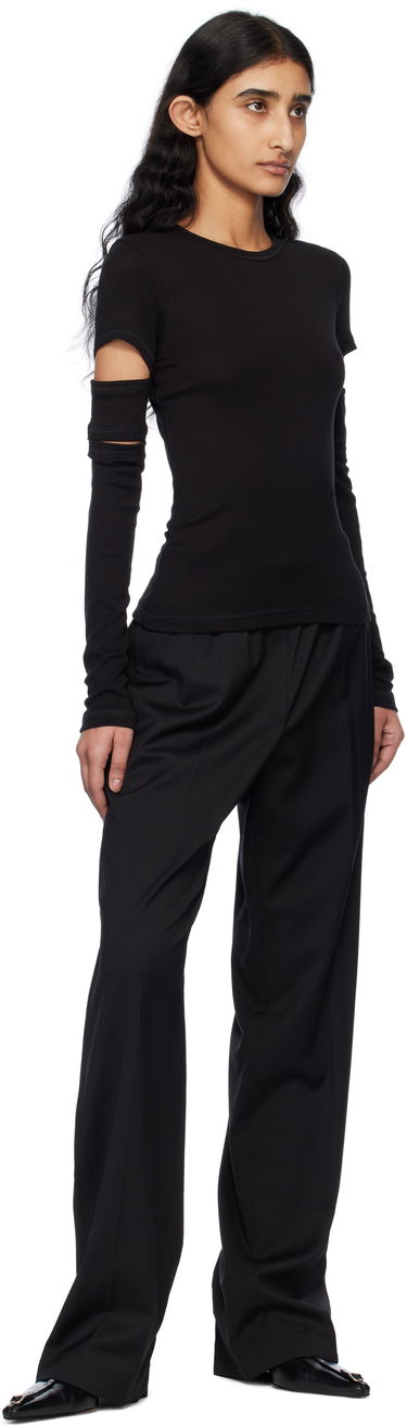 T-shirt Helmut Lang Helmut Lang Slashed Long Sleeve T-Shirt Svart | O09HW509, 3