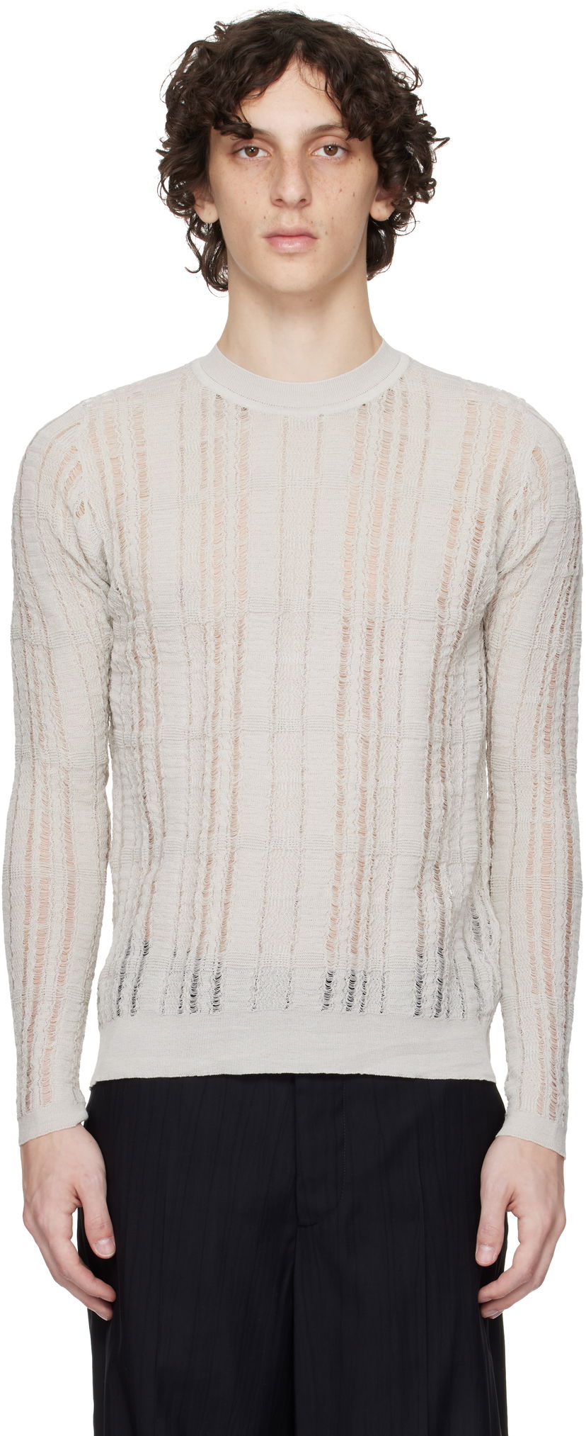 Sweater OUR LEGACY OUR LEGACY Formal Distressed Sweater Grå | M2253FL