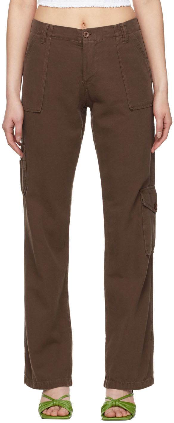 Byxor GUIZIO Guizio Cotton Cargo Trousers Brun | DGF21P938