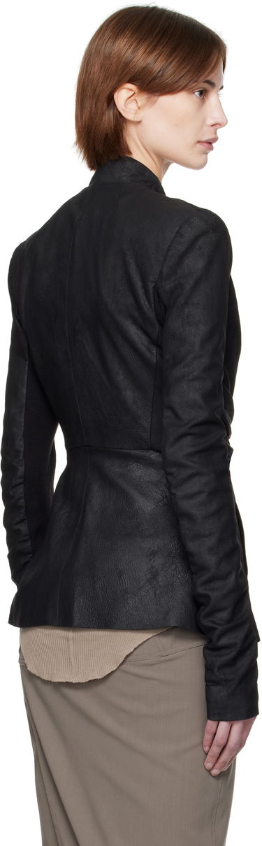 Jacka Rick Owens Rick Owens Hollywood LS Strutter Leather Jacket Svart | RP01E7700 LBA, 2